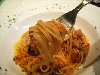 夜光杯ボローニャ風パスタ2 夜光杯ボローニャ風パスタ2